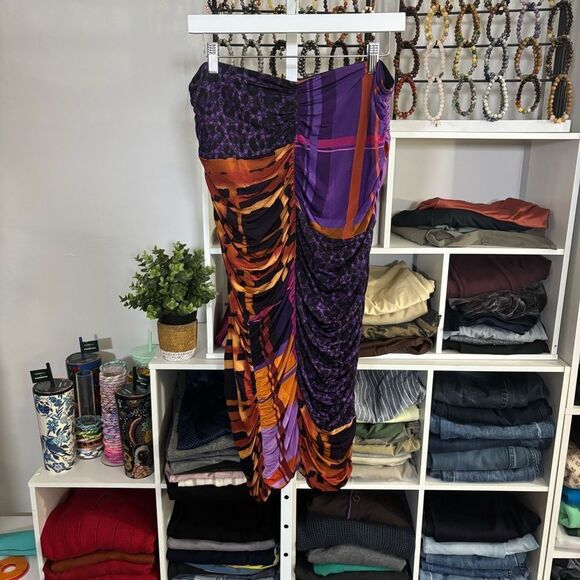 FUZZI women’s XXL midi Colorful Women's Skirt $450 msrp - Picture 7 of 9